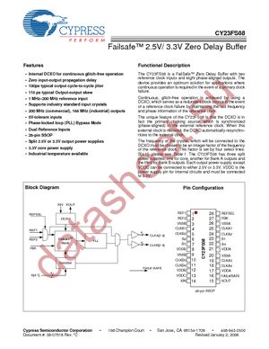 CY23FS08OXC-05 datasheet  